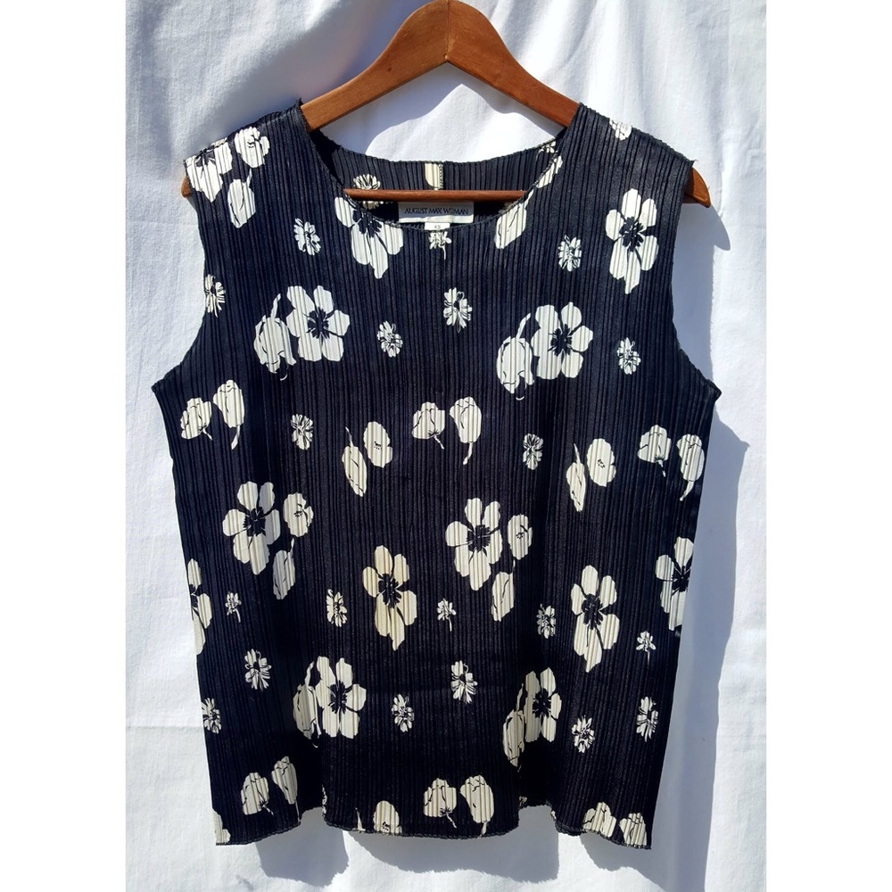 August Max Woman XS Plus 1X Tunic Floral Top